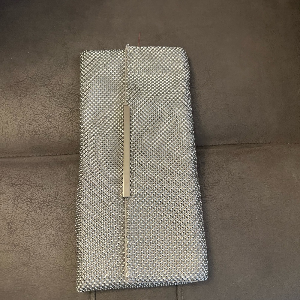 Silver Mesh Clutch